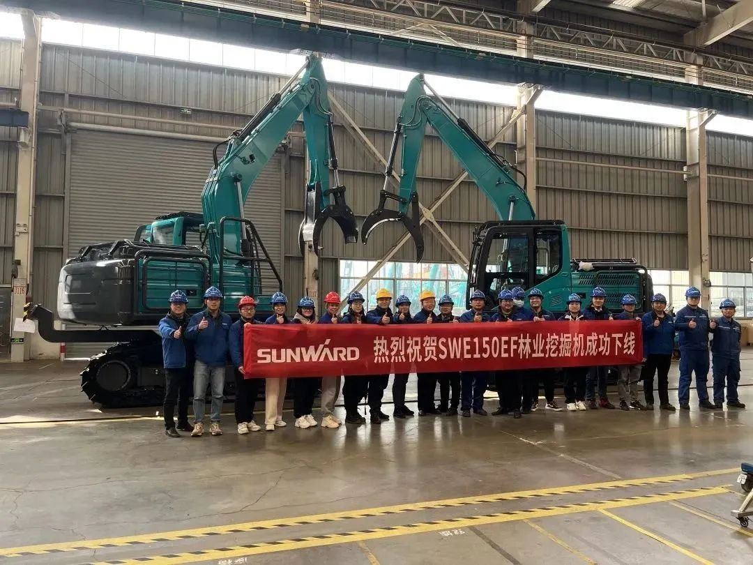 翻山越岭，称霸“武林”！ca888亚洲城智能首款中型林业挖掘机成功下线